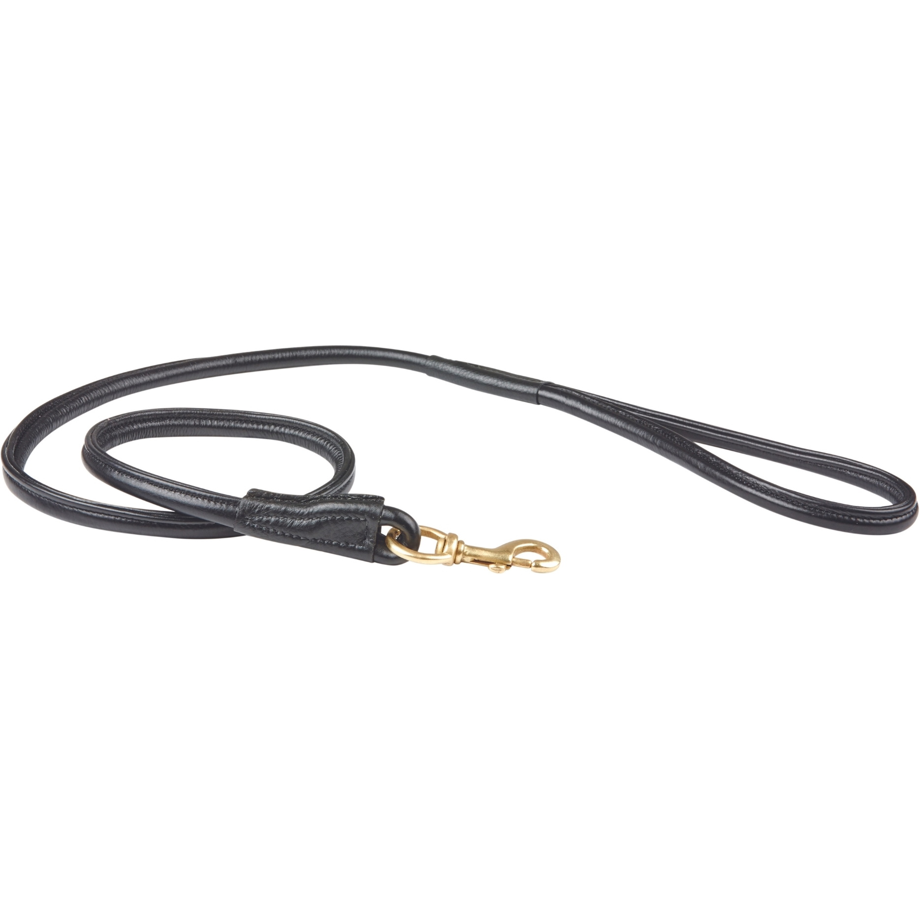 Weatherbeeta Rolled Leather Dog Lead 1001695 - Black
